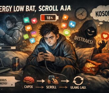 energi low bat, kecanduan distraksi